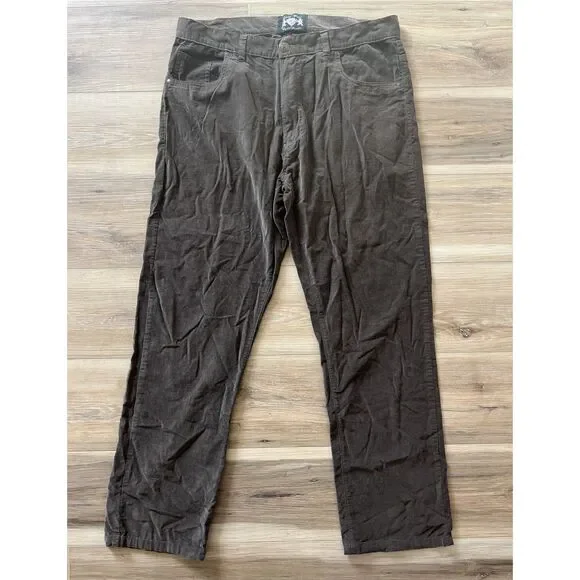 36 x 30 Mens Dark Brown Cotton Corduroy Pants Lions Crest by English Laundry - Picture 3 of 8